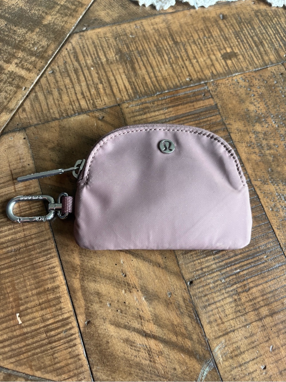 Lululemon Small Pink Key Pouch with Clip Meadownsweet Pink
